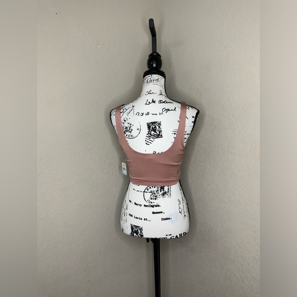 #83 NWT Free People Be Cool Brami Crop Top In Pink Clay Size Medium - Picture 3 of 4